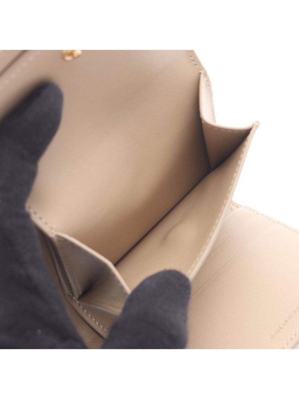 Celine Trifold Wallet Triomphe Small Flap Safari Leather - Picture 4 of 5